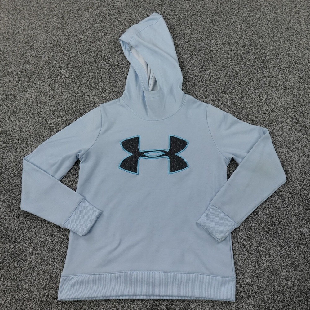 Under Armour Hoodie Womens XS Blue Loose Coldgear UA Sweatshirt Sweater Athletic